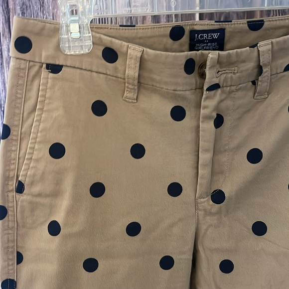 J.Crew Highrise Girlfriend Polka Dot Khakis - Picture 4 of 6
